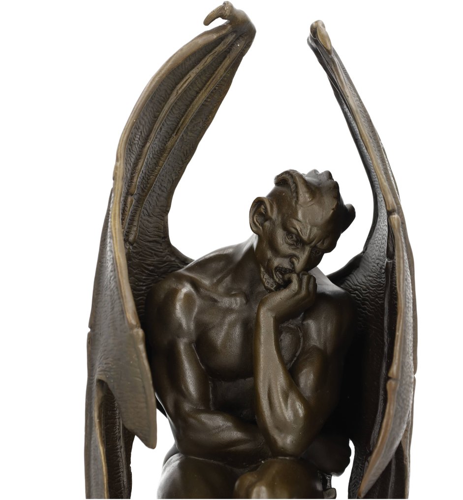 Sculpture, Satan - 30 cm - Bronze #3.2