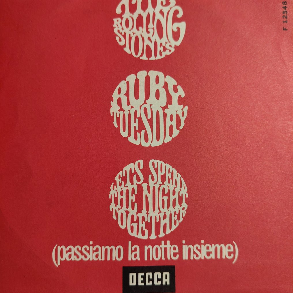 Rolling Stones - Let's Spend The Night Together / Ruby Tuesday - 1st Italian Pressing - EP - 1966 #1.0