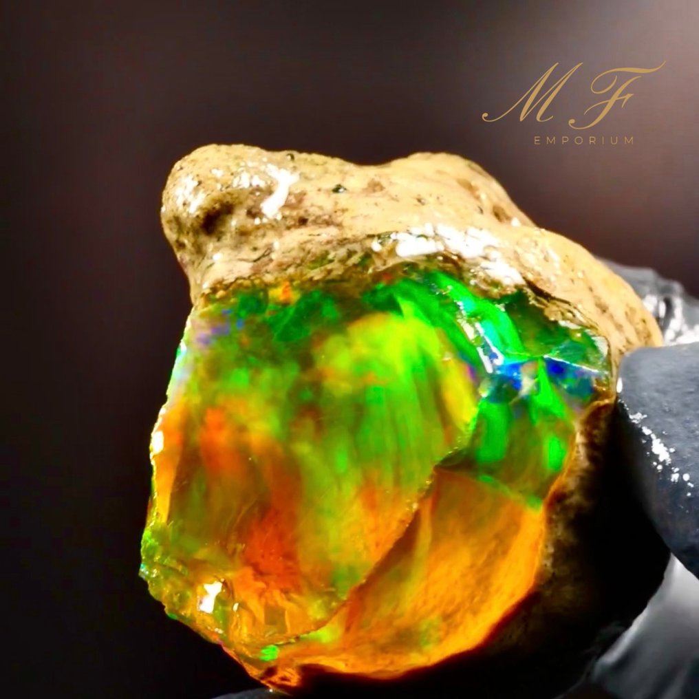 Premium - 171 克拉 - 天然水晶欧泊 AAA+++ - 非处理 高品质水晶蛋白石 - 高度: 40 mm - 宽度: 40 mm- 34.17 g - (1) #1.0