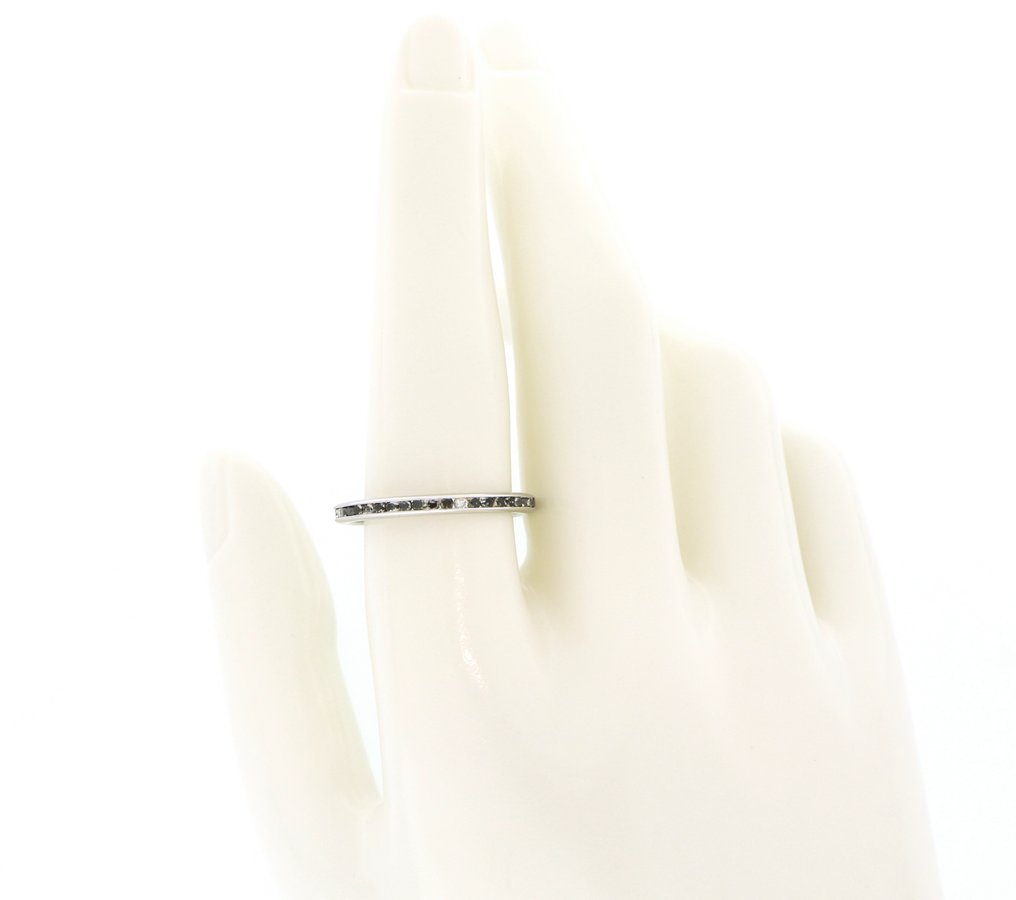 No reserve price - Ring - 18 kt. White gold -  0.40ct. tw. Diamond (Colour-treated)  - Diamond #2.1