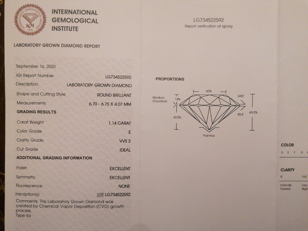 Nincs minimálár - Drop fülbevaló - 14 kt. Sárga arany - 2.27ct. tw. Gyémánt (Laboratóriumban előállított) - E VVS2 #3.2