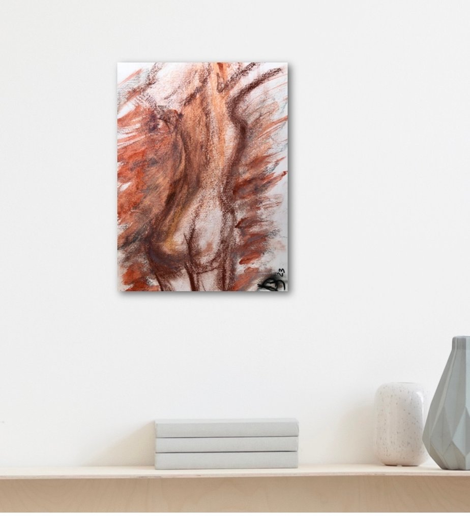 Julien Danaux Artdanaux - Sanguine nue de dos #4.3