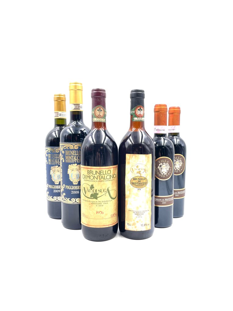 2001 x2 Villa Poggio Salvi, 2008, 2009 Poggio Bruno &  1976, 1978 Val di Suga - 蒙达奇诺·布鲁奈罗 - 6 Bottles(4x75cl, 2x 250cl) #1.0