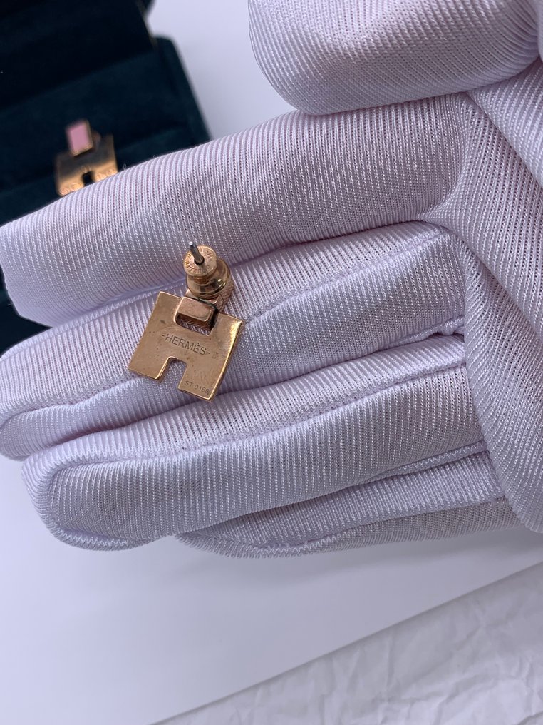 Hermès - 18 carats - Plaqué or, Or rose - Boucles d'oreilles #2.1