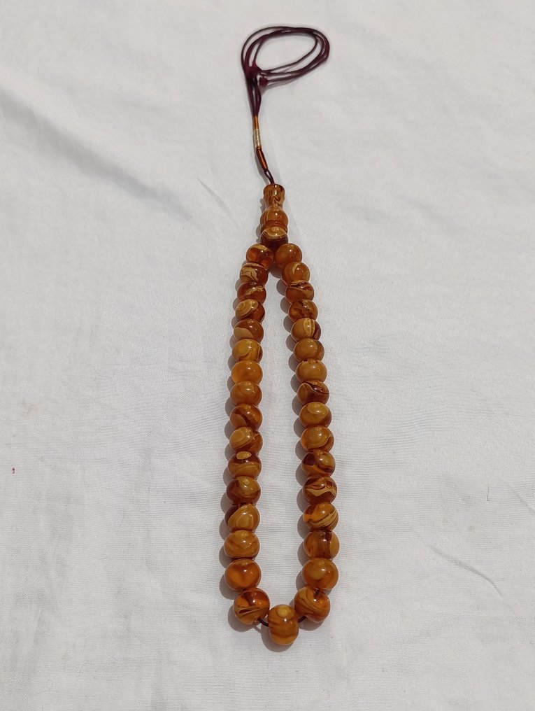  Ροζάριο - Κεχριμπάρι - 1970-1980 - Σπάνια Κομποσκοίνια Προσευχής  #1.0