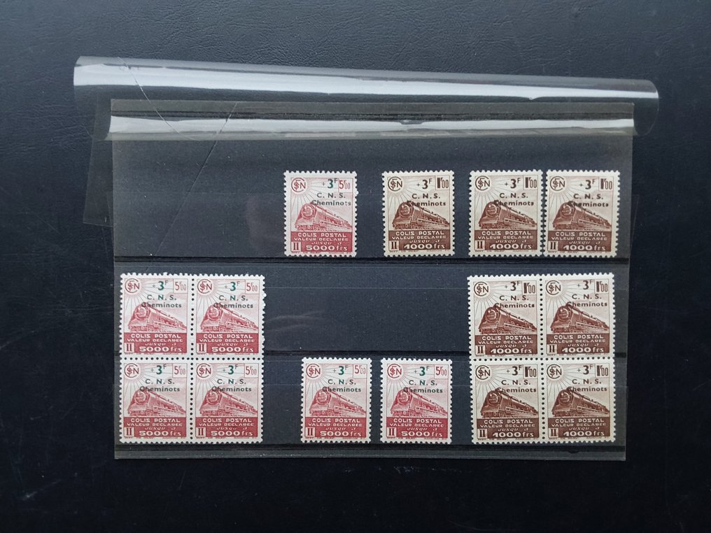 Frankrike 1942/1942 - 7 Komplett postpaket nr 191/199** postfriskt #2.1