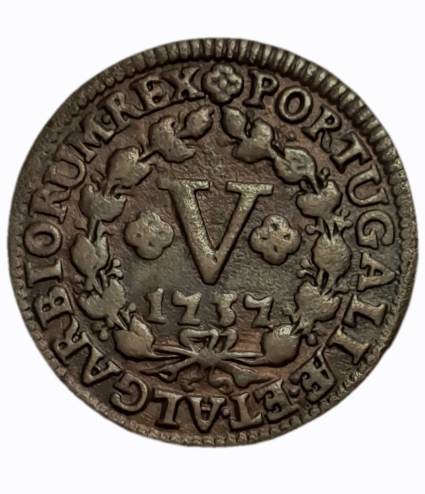Portugal. D. João V (1706-1750). V Reis 1737  (No reserve price) #1.0