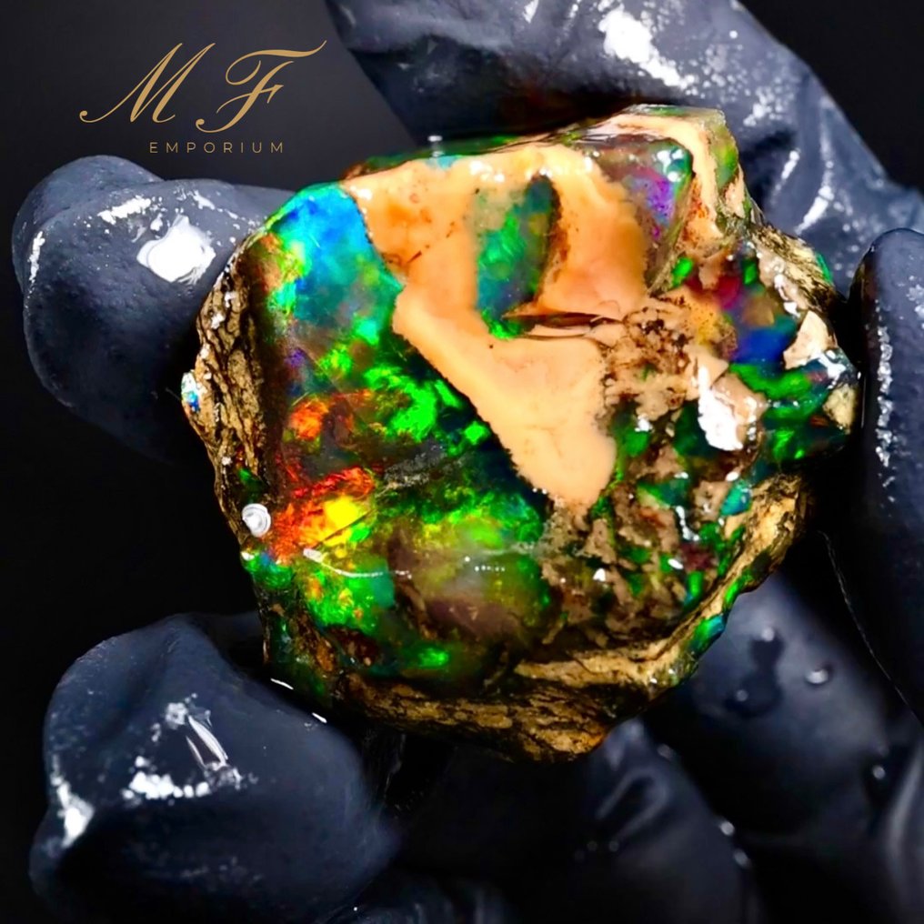 尊享 - 78克拉 - 天然水晶欧泊 AAA+++ - 未处理 高品质水晶欧泊 - 高度: 35 mm - 闊度: 30 mm- 15.5 g - (1) #1.0