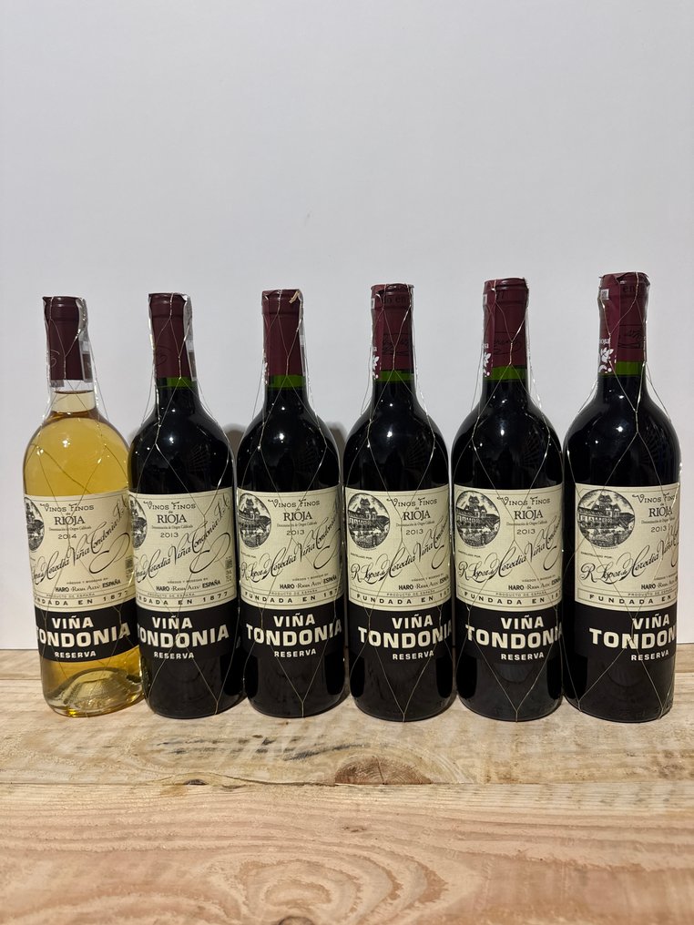 2014 R. López de Heredia, Viña Tondonia Blanco & 2013 Viña Tondonia Tinto (x5) - Rioja Reserva - 6 Bottles (0.75L) #1.0