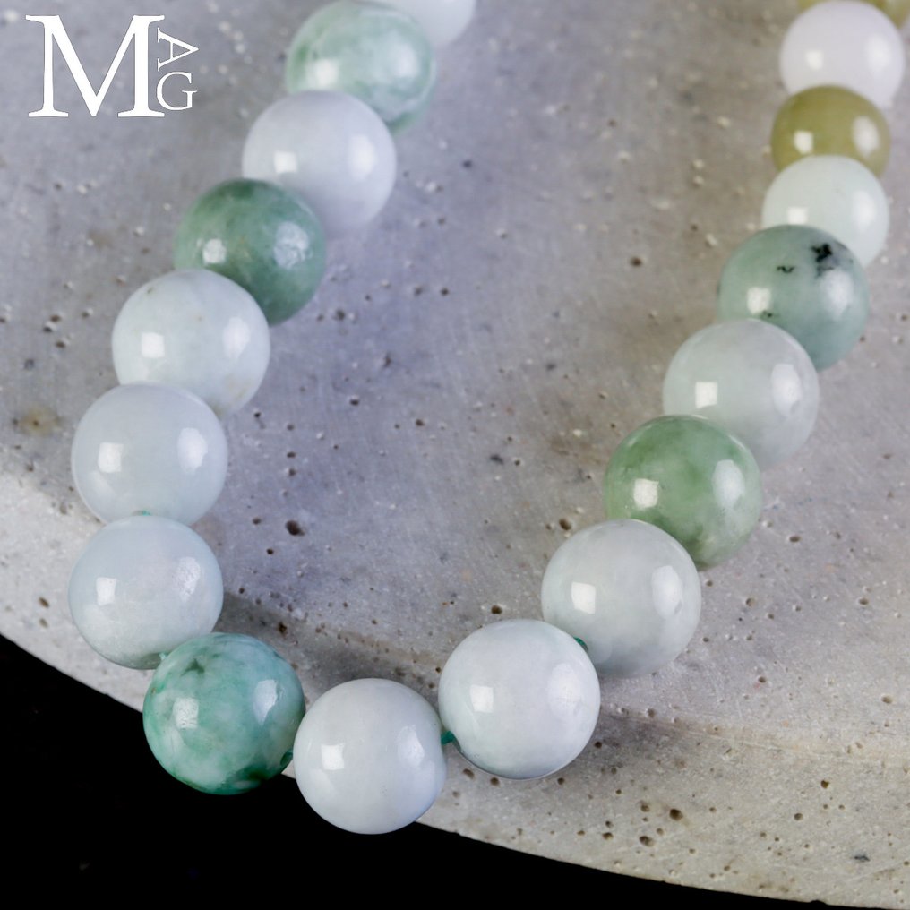 Κολιέ από πολύχρωμα φυσικά πετράδια τσάκρα από Γουατεμάλα. - Ύψος: 425 mm - Πλάτος: 13 mm- 80 g #2.1