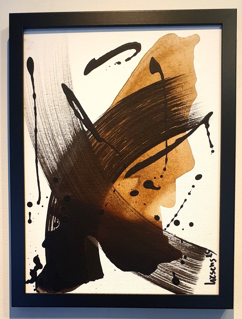 Liesens - Waiting in an abstract world ( handpainted on canvas) Lot van 2 #1.0