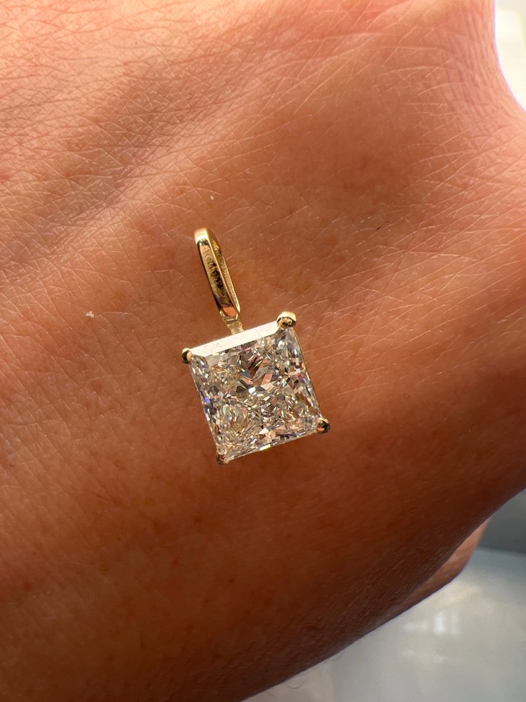 Ingen mindstepris - Vedhæng - 14 karat Gulguld -  2.02ct. tw. Diamant (Laboratoriedyrket) #3.2