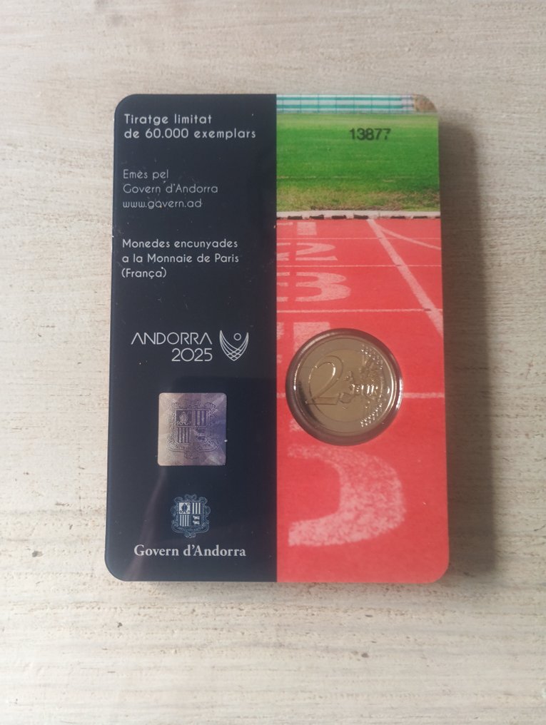 安道爾. 2 Euro 2025 "Bearded" + "Small States Games" (2 coincards)  (沒有保留價) #4.3