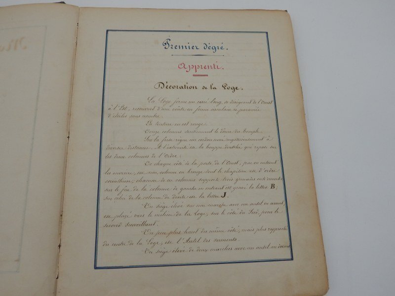 onbekend - franc maconnerie masonic Maconnerie Ecossaise manuscrit rituel Rit ancien accepte des trois premier - 1840 #4.3