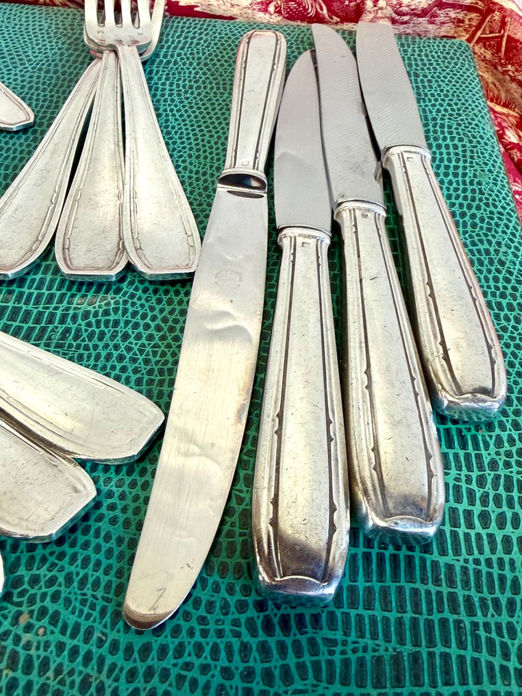 Le Couvert Français - Servizio di posate per 12 (78) - Modèle Parisien - Placcato argento, Argento placcato #4.3