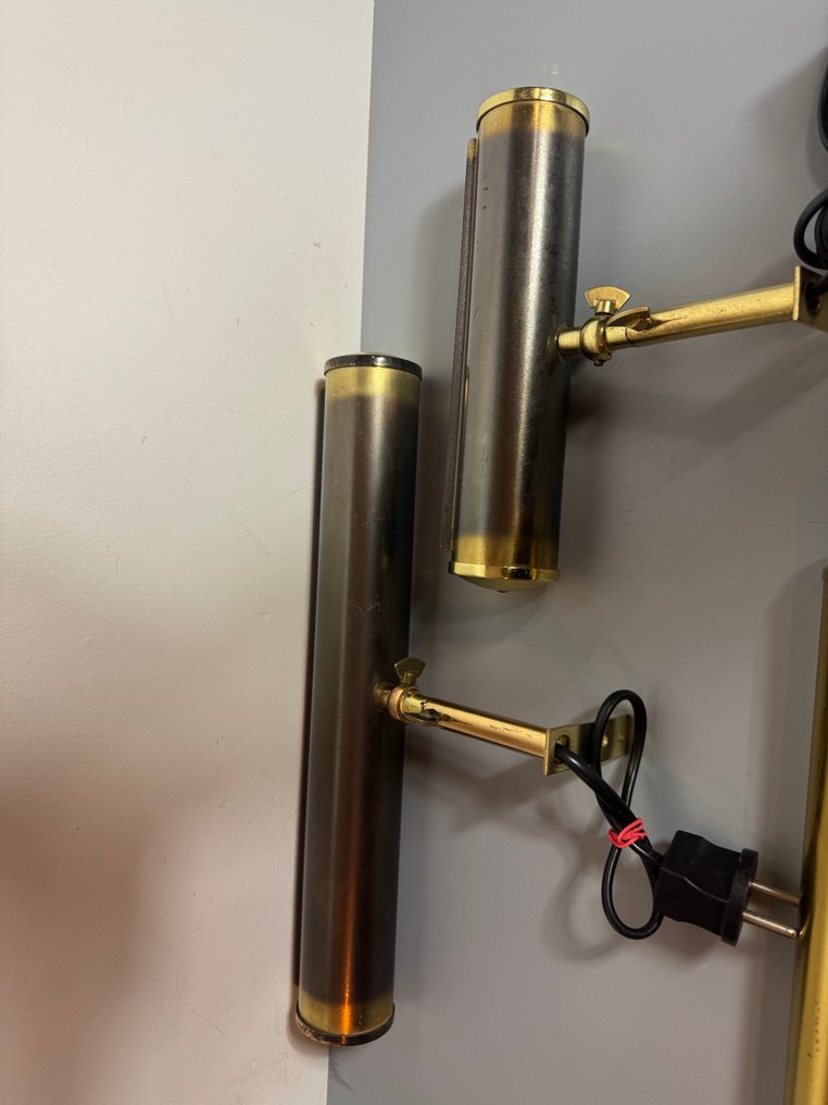 Lampada (4) - 4 lampade vintage da quadro in ottone/rame - Rame #4.3