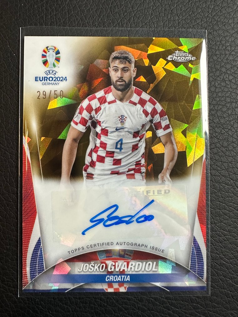 2024 Topps Chrome Joško Gvardiol CA-JG 簽名卡, 序號卡, 限量版 - 1 Card - Good (GD) #1.0