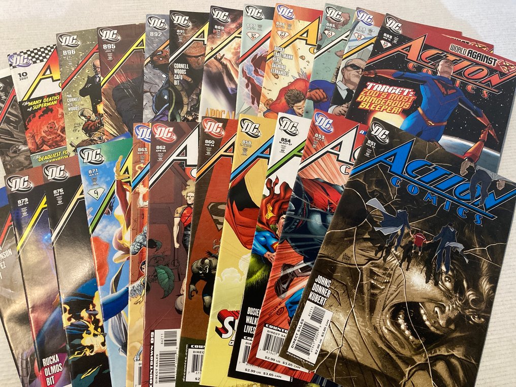 Action Comics Featuring Superman (1938) 23 comics in range # 851 to 896 + Annuals. No Reserve Price! - Featuring Bizarro, Legion of Super-heroes, Lex Luthor, Secret Six and many more - 23 Comic collection - First edition - 2007/2011 #1.0