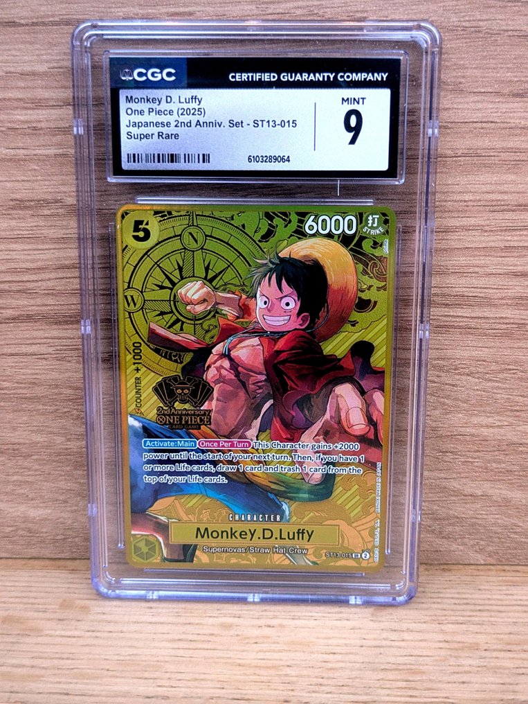 Bandai - 1 Graded card - One Piece - Monkey D. Luffy #ST13-015 Modifié, Illustration alternative, Foil - CGC 9 #1.0