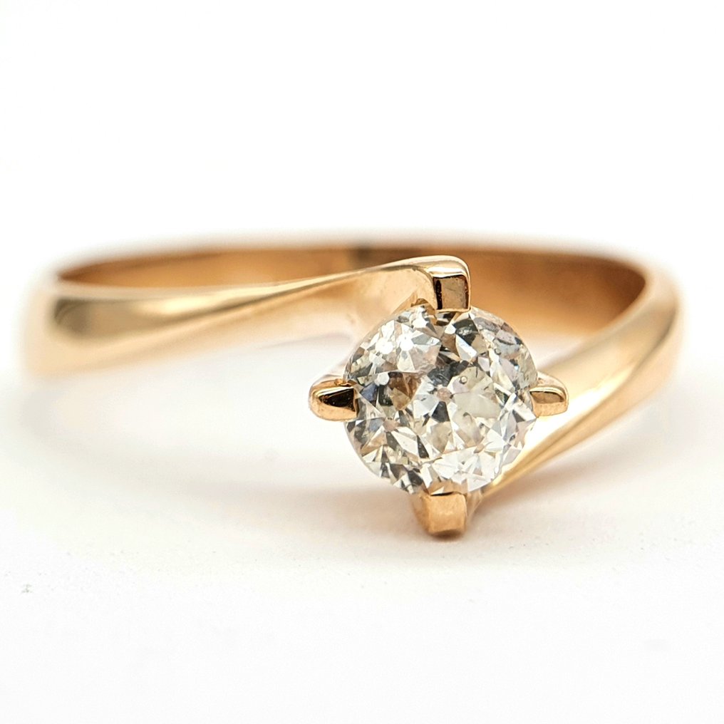 Δαχτυλίδι - 14 καράτια Ροζ χρυσό -  0.52ct. tw. Διαμάντι (Φυσικό) - Πιστοποιητικό IGE #1.0