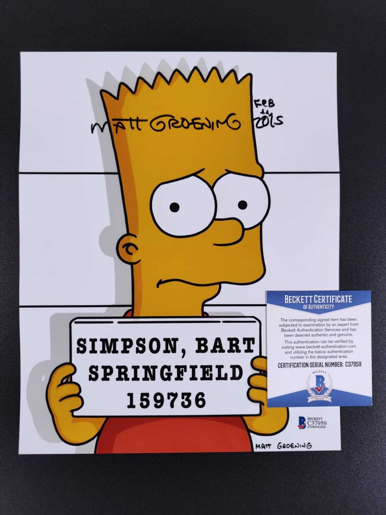 The Simpsons - Matt Groening - Signed 8x10 Photograph – Beckett COA (C37959) #1.0