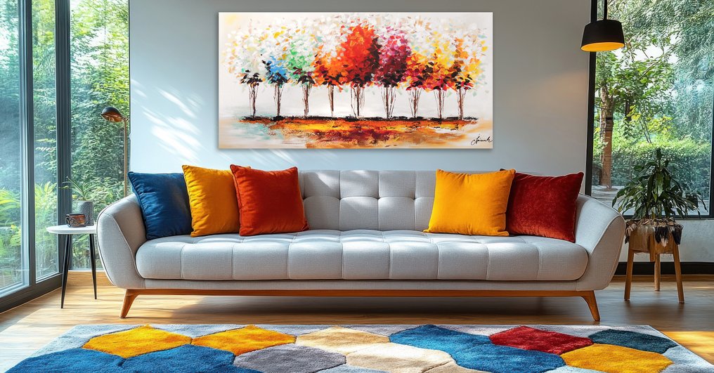 Monika Spiewak - Tree - XXL - Oil Painting Stretched On The Frame - Ready To Hang - 1/1 Unique Piece #1.0