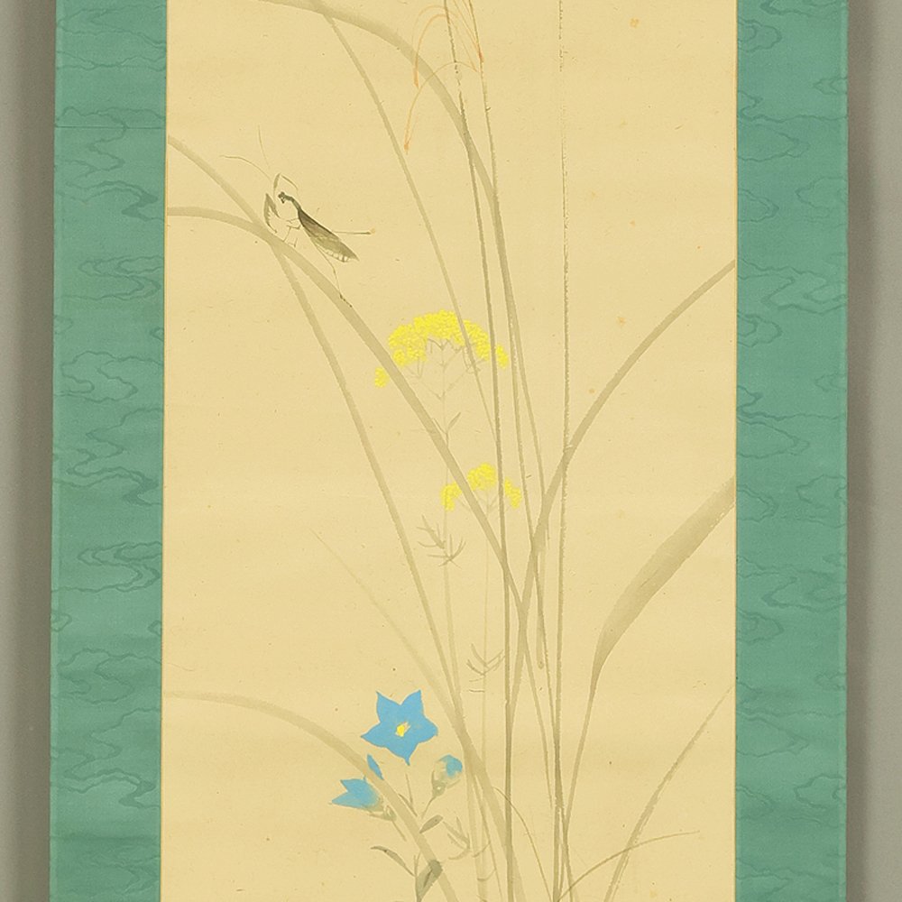 Praying Mantis Among Autumn Grasses with Original Box (Tomobako) - Tamaya Shunki 玉舎春輝 (1880-1948) - Ιαπωνία (χωρίς τιμή ασφαλείας) #1.0