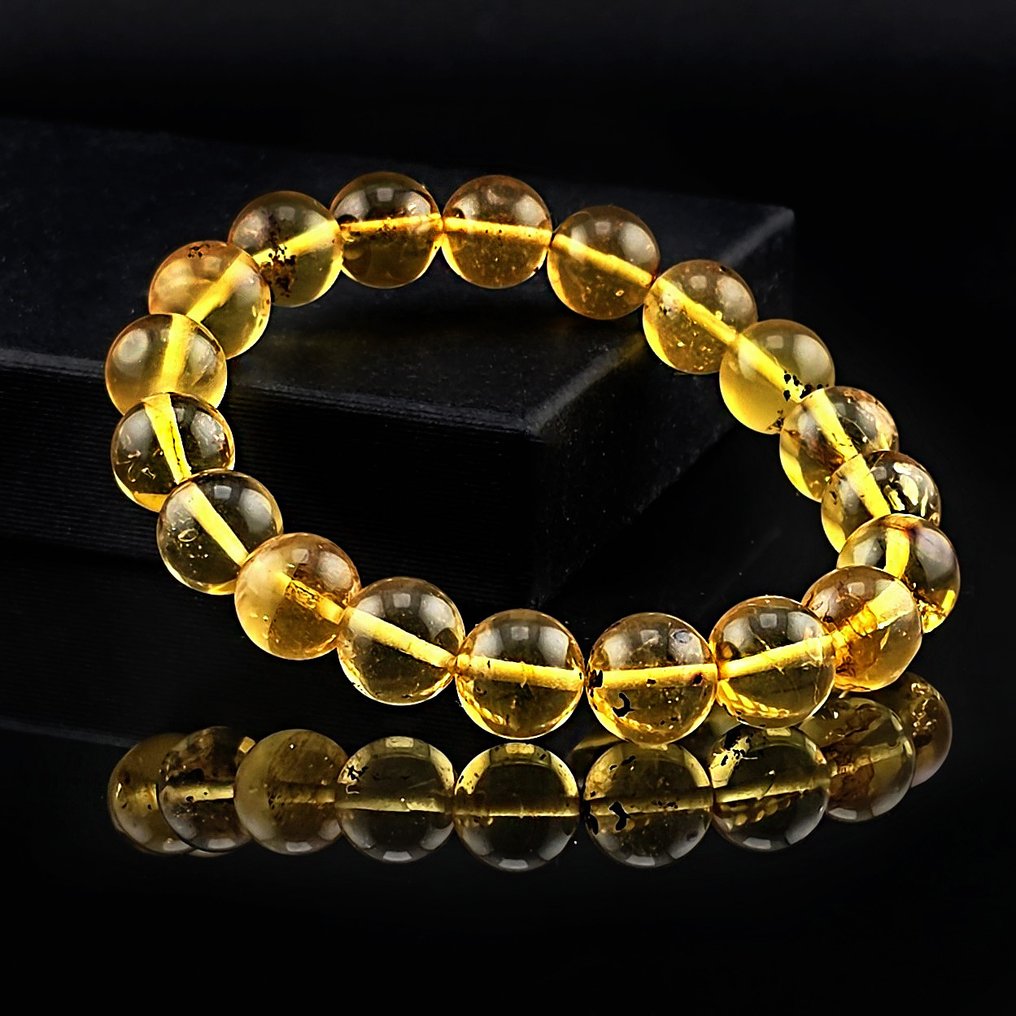 金光波罗的海琥珀手链——古代树脂的透明珠子 - 琥珀  (沒有保留價) #1.0