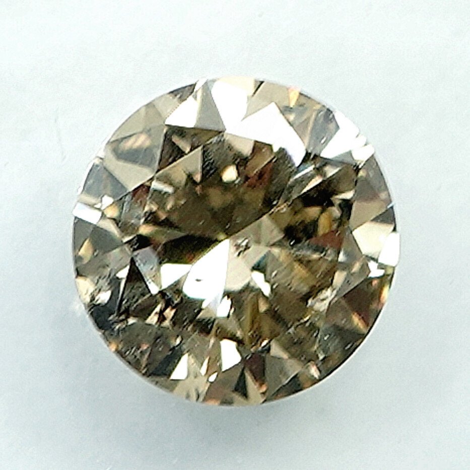 没有保留价 - 1 pcs 钻石  (天然色彩的)  - 0.72 ct - 圆形 - Fancy light 稍帶棕色的 黄色 - I2 内含二级 - 国际宝石研究院（IGI） #2.1
