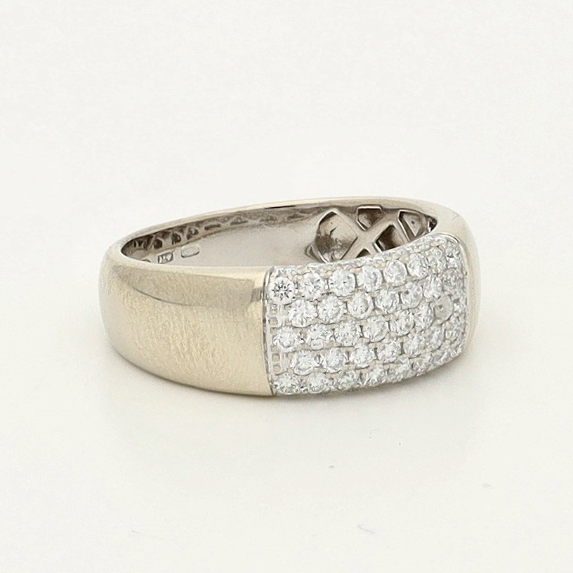 戒指 - 14 克拉 白金 - 1.14ct. tw. 鉆石 (天然) #4.3