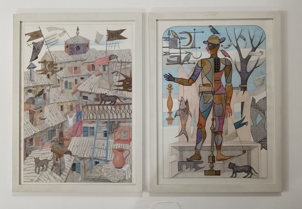 Gastone Celada (1912-2004) - Senza titolo - Scene diverse #1.0