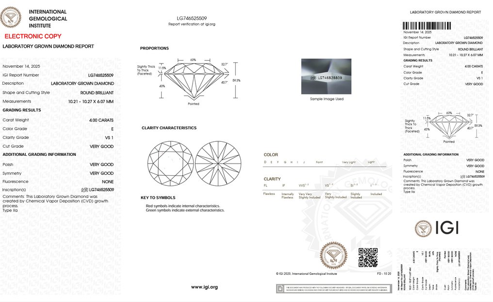 Ingen mindstepris - Øreringe - 14 karat Hvidguld - 8.01ct. tw. Diamant (Laboratoriedyrket) - Rund E/F-VS1 #3.2