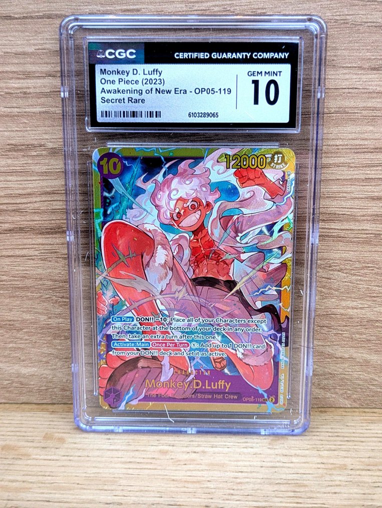 Bandai - 1 Graded card - One Piece - Monkey D. Luffy #OP05-119 Zmodyfikowana, Karta z alternatywną grafiką, Foliowana - CGC 10 #1.0