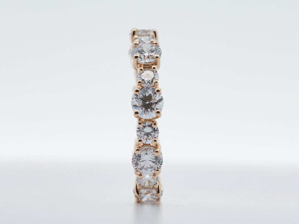 Ei pohjahintaa - Sormus - 14 kt. Keltakulta -  2.55ct. tw. Timantti (Laboratoriossa kasvatettu) - Timantti #1.0