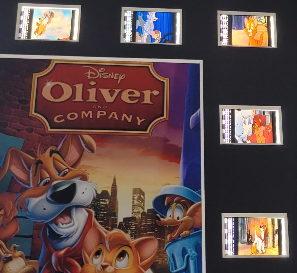 Oliver and Company - Disney - Framed Film Cell Display with COA #1.0
