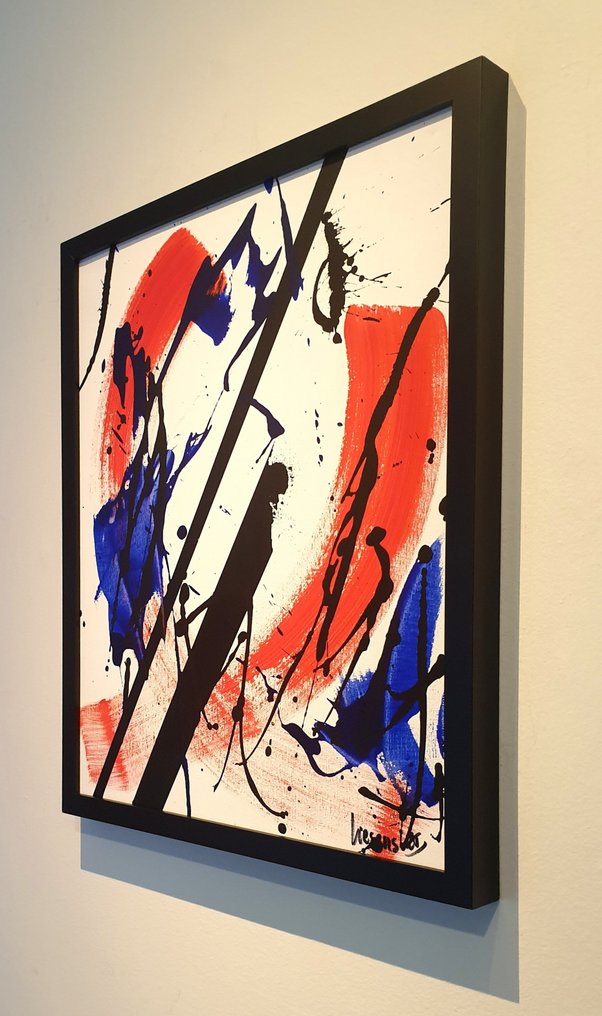 Liesens - Stormy feelings (handpainted on canvas) met lijst #1.0