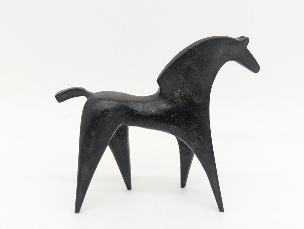 Gudrun Krüger (1922-2004) - Statuetta - Pferdeskulptur aus Bronze - Bronzo #1.0