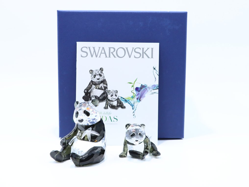 玩具人偶 - Swarovski SCS - Jaarlijkse Editie 2008 - Panda's (Boxed + Certificate) - 水晶 #1.0