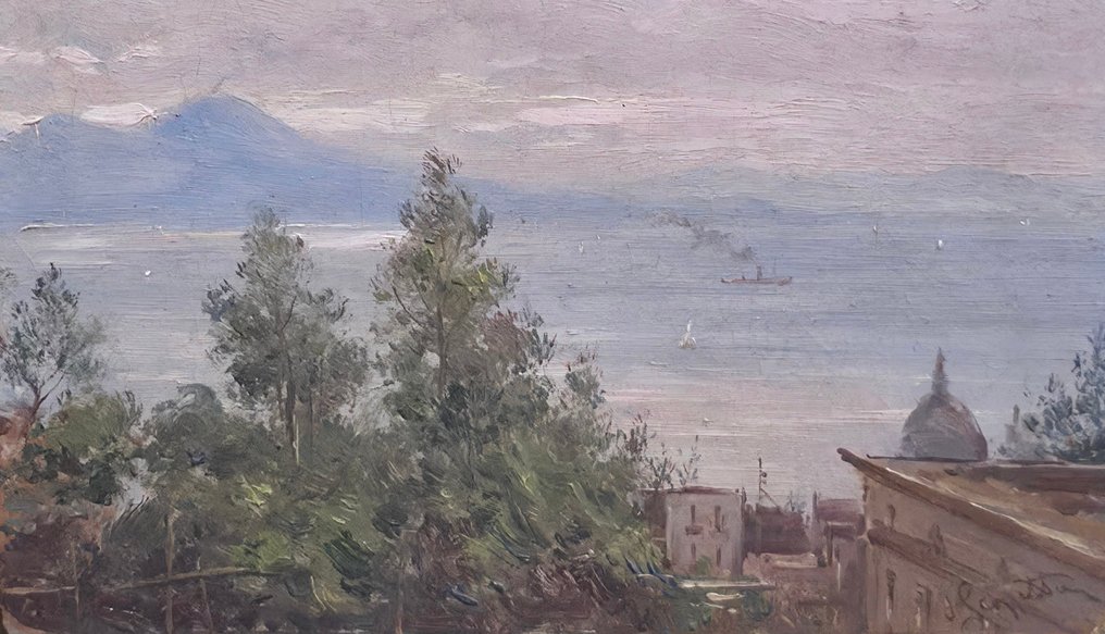 Pietro Scoppetta (1863-1920) - Scorcio di Napoli #1.0