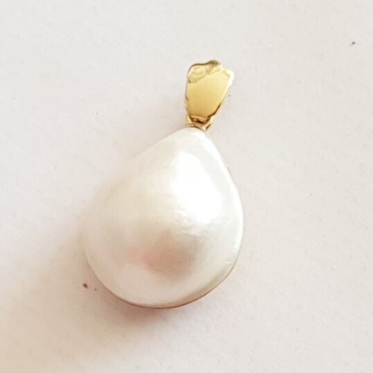 吊坠 - 18K包金 黄金 珍珠 #4.3