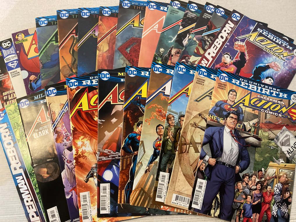 Action Comics Featuring Superman (2016) 24 comics in range # 963 to 1014. No Reserve Price! - Including Oz-effect storyline with 3-D covers, # 100 Gibbons Variant - 24 Comic collection - EO - 2016/2019 #1.0