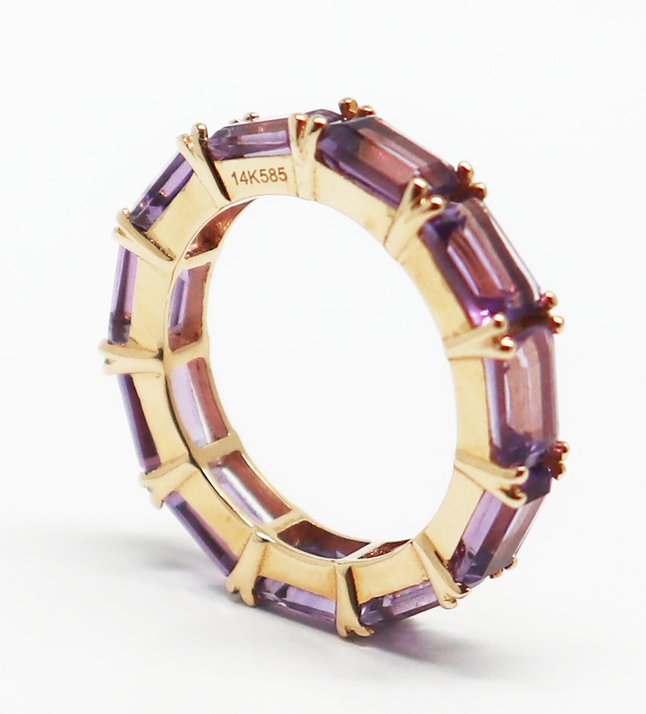 Sans prix de réserve - Bague - 14 carats Or jaune Améthyste #1.0