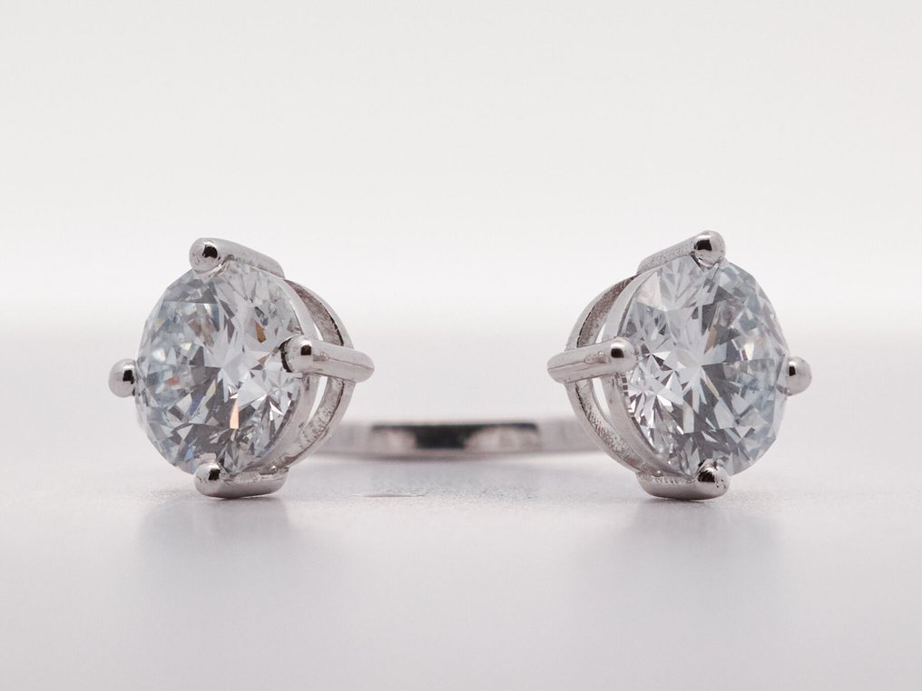 Zonder minimumprijs - Ring - 14 karaat Witgoud -  2.05ct. tw. Diamant (Lab-grown) #1.0