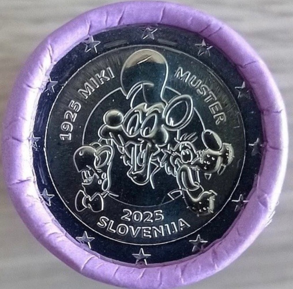 Slovenië. 2 Euro 2025 "Miki Muster" (25 coins) in roll (Zonder minimumprijs) #1.0