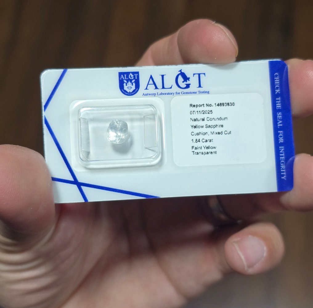 没有保留价 黄色 蓝宝石 - 1.84 ct - 安特卫普宝石检测实验室(ALGT) - 缅甸 - 没有热量 #2.1