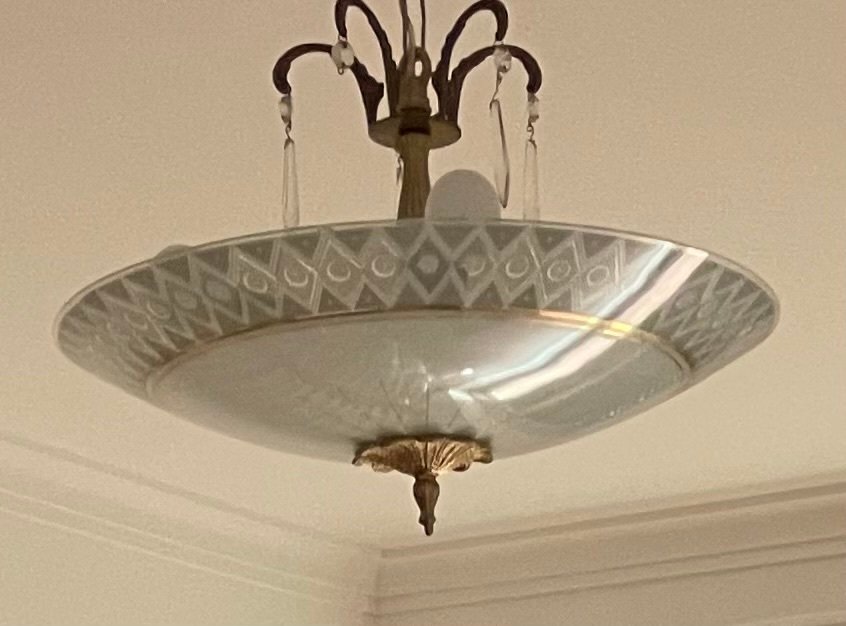 Deckenleuchte - Glas, Messing #1.0