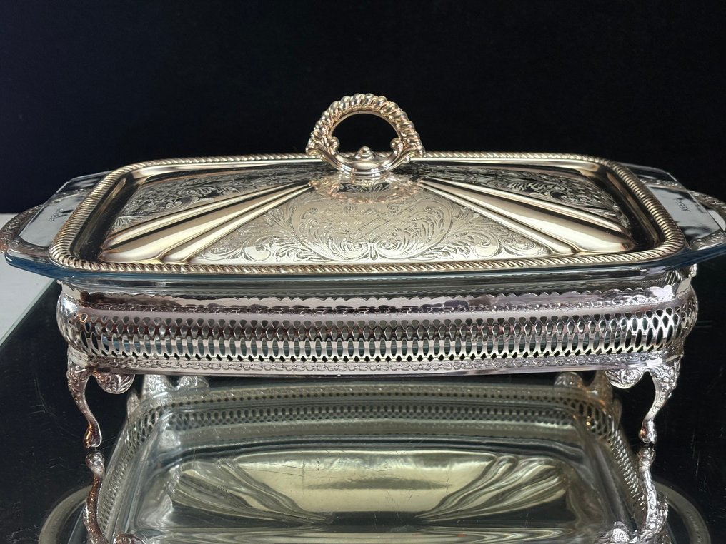 大盘 (3) - 镀银, Pyrex - 带盖的托盘 #4.3