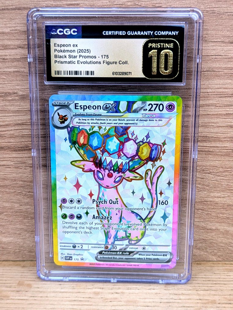 Pokémon - 1 Graded card - Espeon #175 PROMO -  Full Art - AR - Illustration Art Holo, Full kunst - CGC Perfekt 10 - Scarlet & Violet - Prismatic Evolutions #1.0