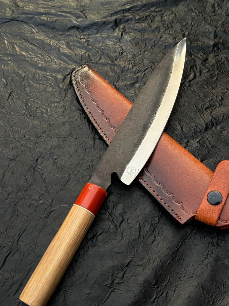 厨刀 -  厨房刀 - 12C27 不锈钢厨师刀，手工刀，橄榄木，Risen - 木头 - 亚洲 #1.0