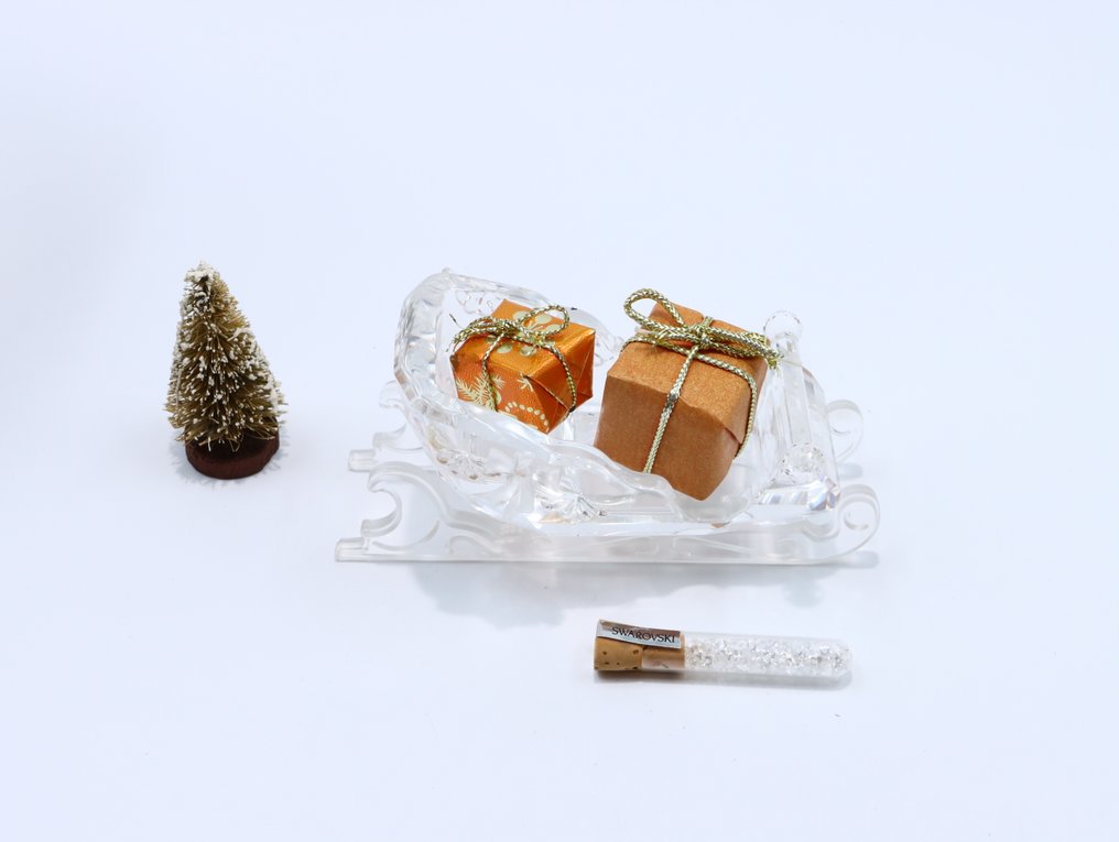 Figure - Swarovski - Slee van de Kerstman (Boxed + certificate) - Crystal #1.0